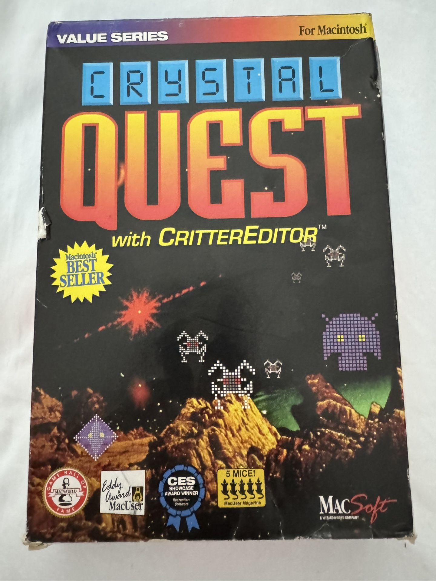 Crystal Quest with CritterEditor – Rare Vintage Mac Retro Gaming