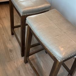 Gray Bar Stools (set Of 2)
