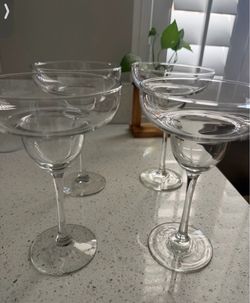 Set of four, margarita glasses