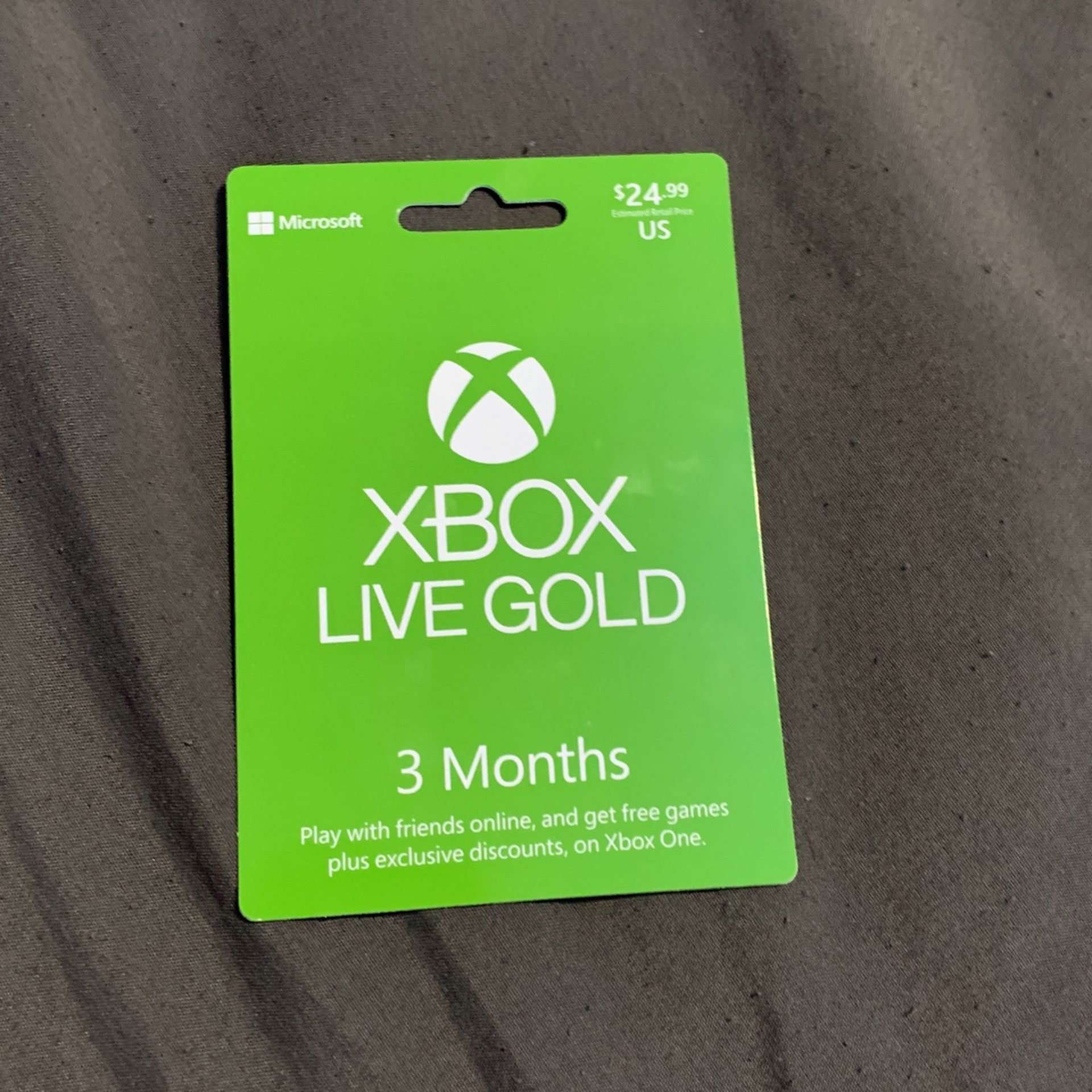 Brand New 25 Dollar Xbox Live For 3 Months