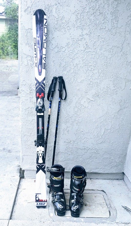 Salomon X-Wing, Downhill Skies Package With Boots And Poles