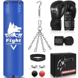 4FT Blue Hanging Punching Bag