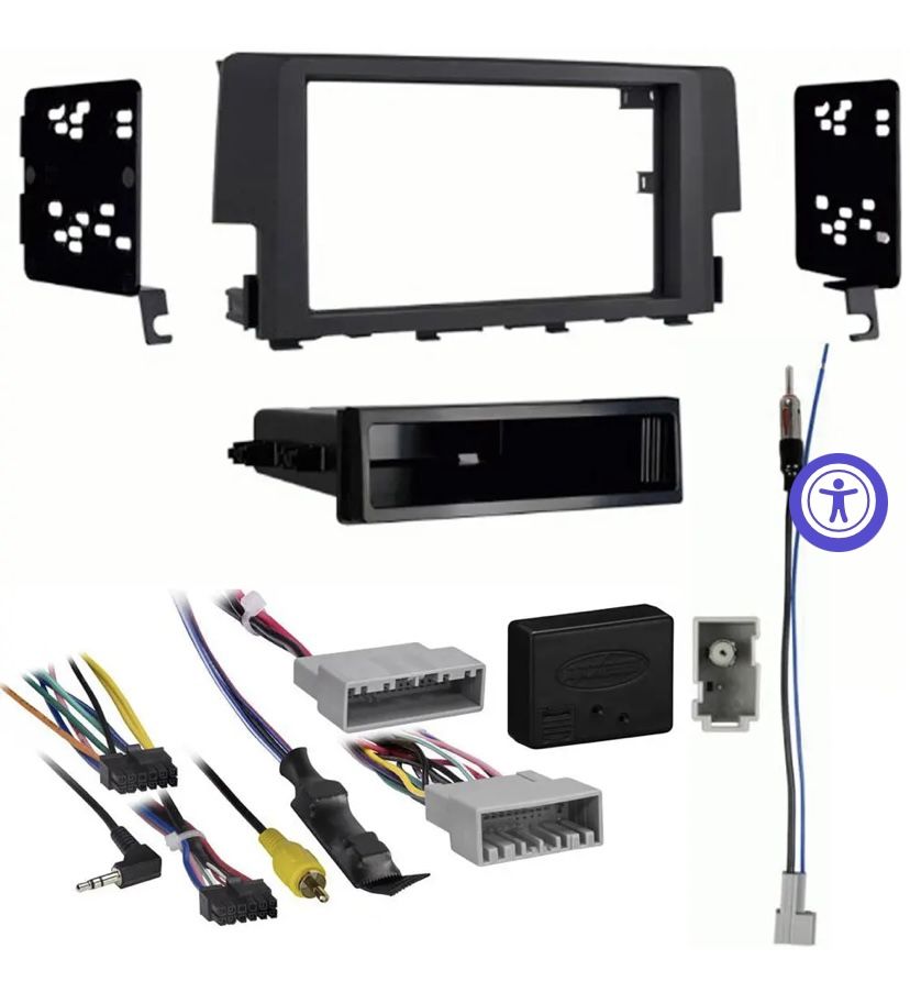 Metra 99-7812B Single DIN Dash Kit for Honda Civic w/ Data Interface & Antenna Adapter