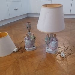 Vintage Lamps: Porcelain Colonial Couple
