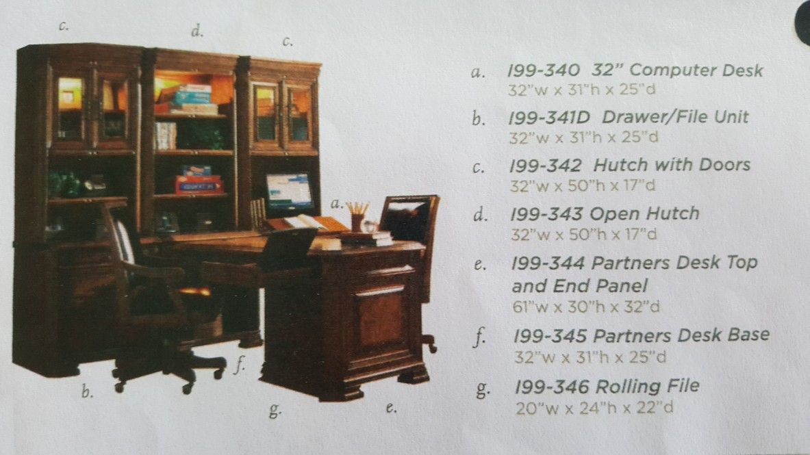 Barolo Aspenhome Modular Home Office Complete Set