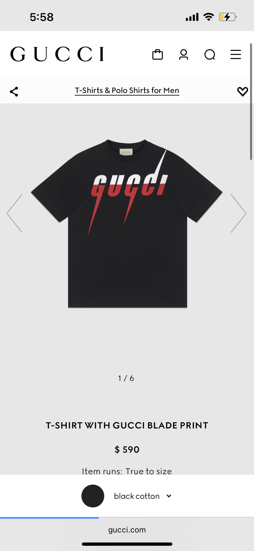 Real Gucci blade shirt