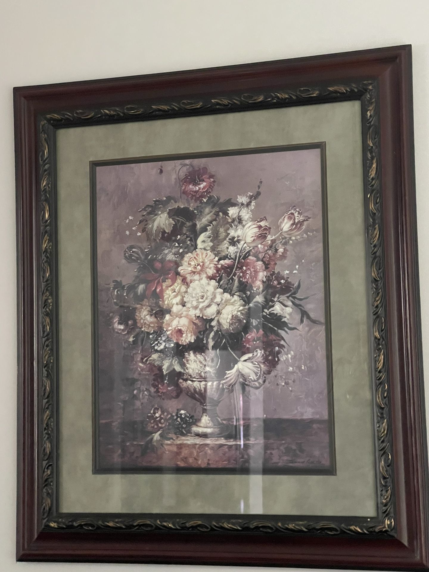 Flower Art with Frame - Wall Decor
