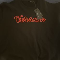 Versace Marine Logo Cotton Knit Sweater 