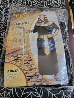 Pharaoh Men Halloween Costume W Stick