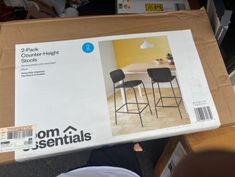 Room Essentials 2-Pack Counter-Height Stools – Brand New!