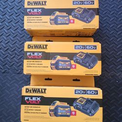 Dewalt Flexvolt 6.0ah Batteries With Charger 