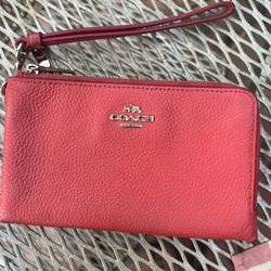 Leather Coach Wallet/ Wristlet