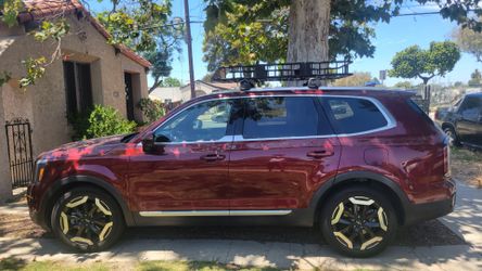 Car roof rack and cross bars.