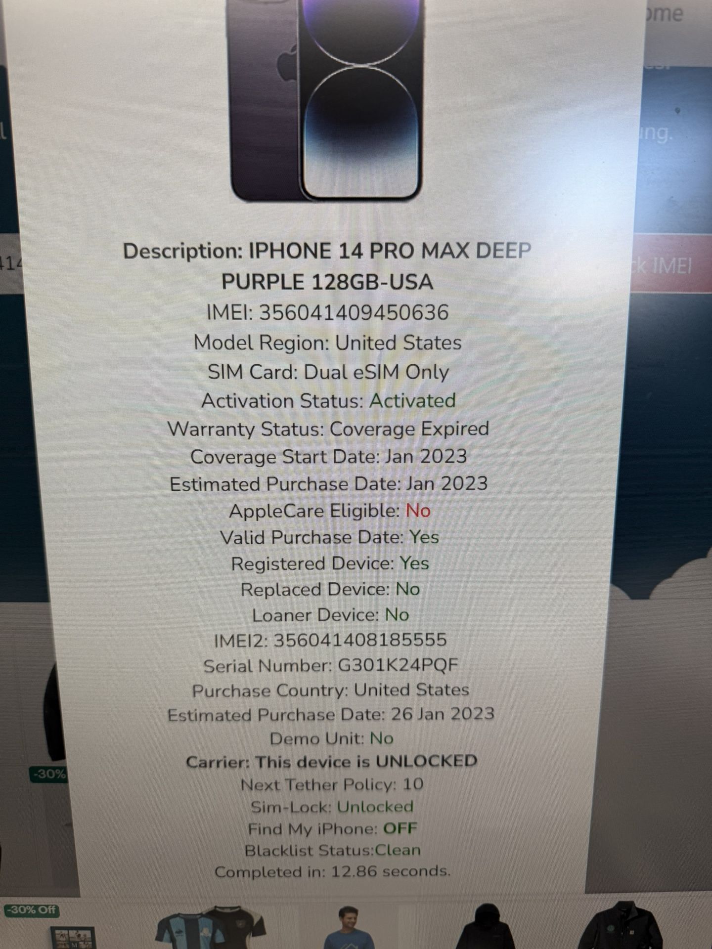 iPhone Pro Max 14 (128) Cell phones & Accessories