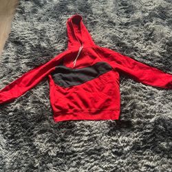 Red Nike Swoosh Hoodie Large
