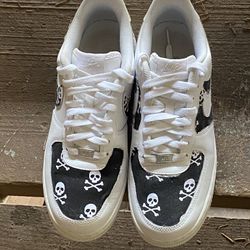 Men’s  Custom Skeleton Nike Air Force 1s Size 9