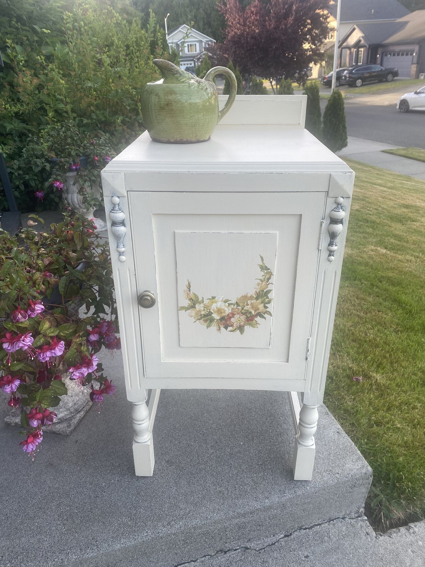 Vintage cabinet with shelf inside