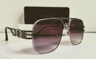 Versace Aviator Sunglasses Silver