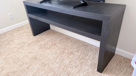 Black TV Stand with Open Shelf