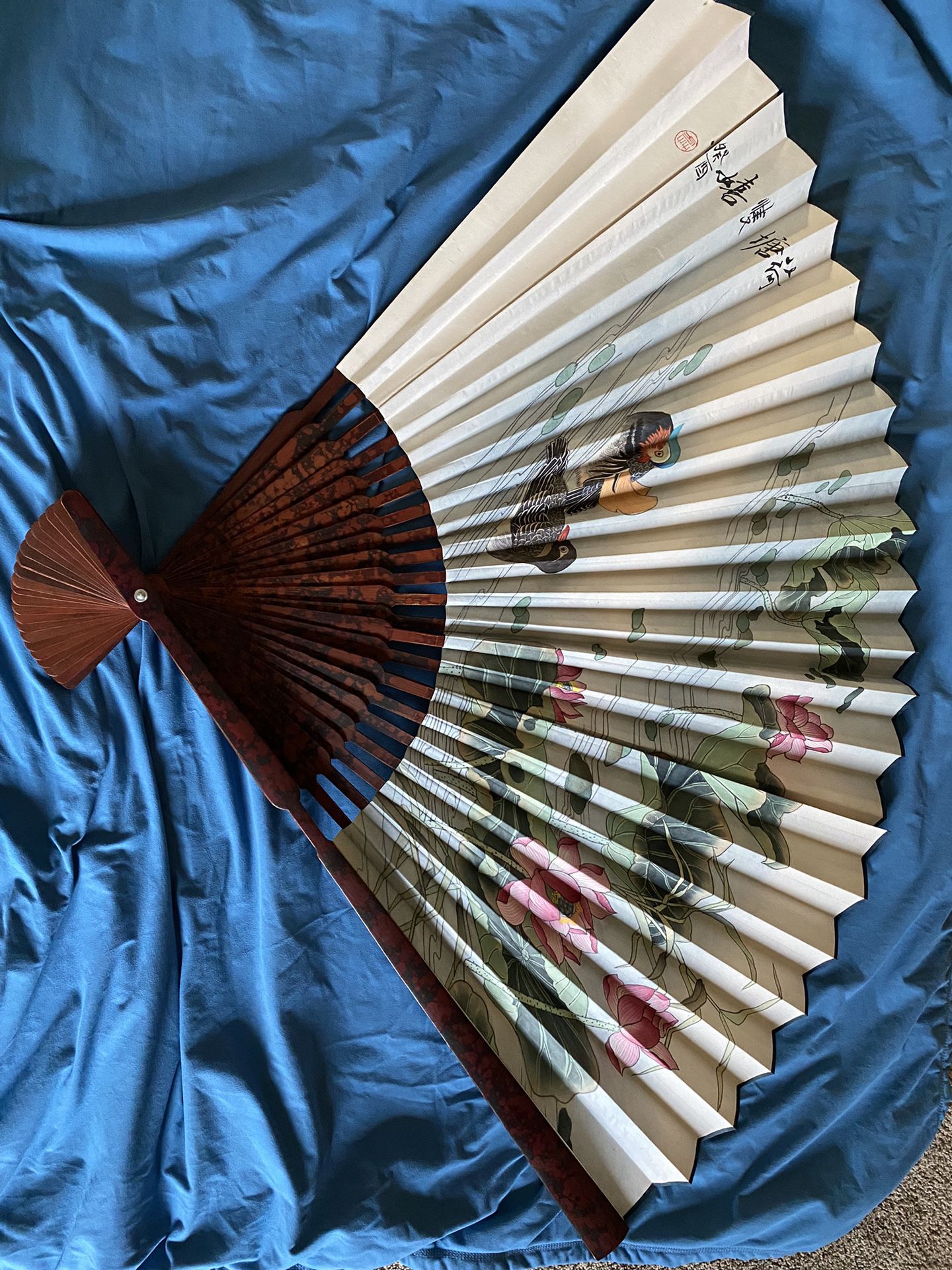 Very Decorative Foldable Fan 40” Long
