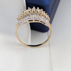 R11*✨💍14K Two Tone Gold CZ Diamond Ring
