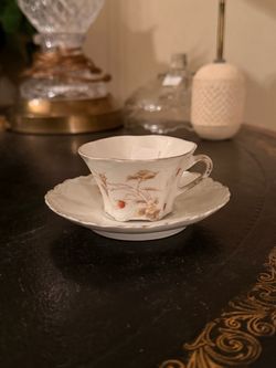 Vintage Porcelain Teacup and Saucer Set