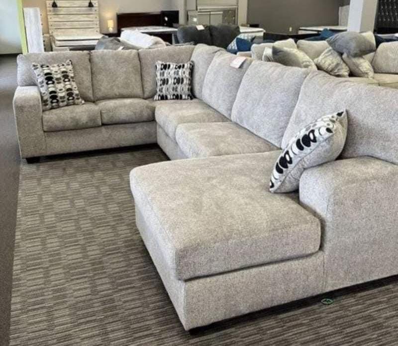 Platinum 3 Piece Chaise Sectional