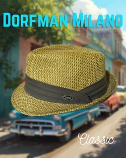 Dorfman Straw Fedora Hat – Classic Summer Style