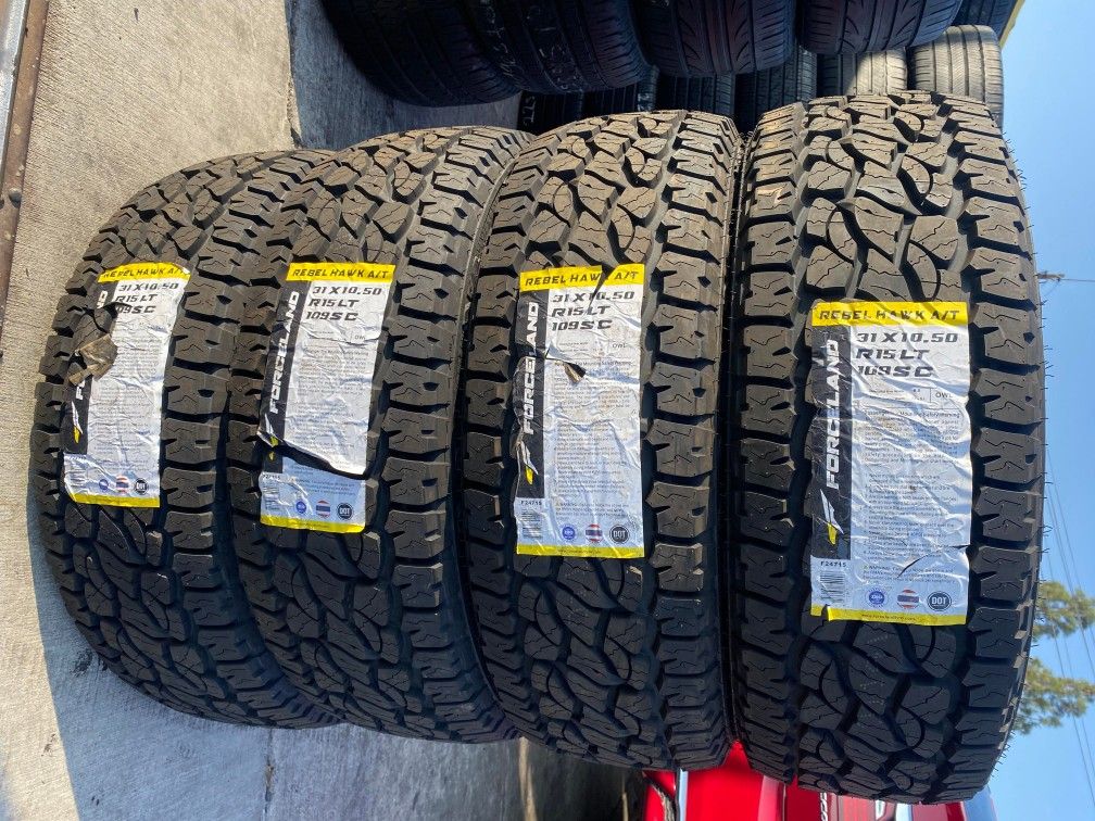 31X10.50R15 FORCELAND ALL TERRAIN - New Tires Installed And Balanced Llantas Nuevas Instaladas Y Balanceadas