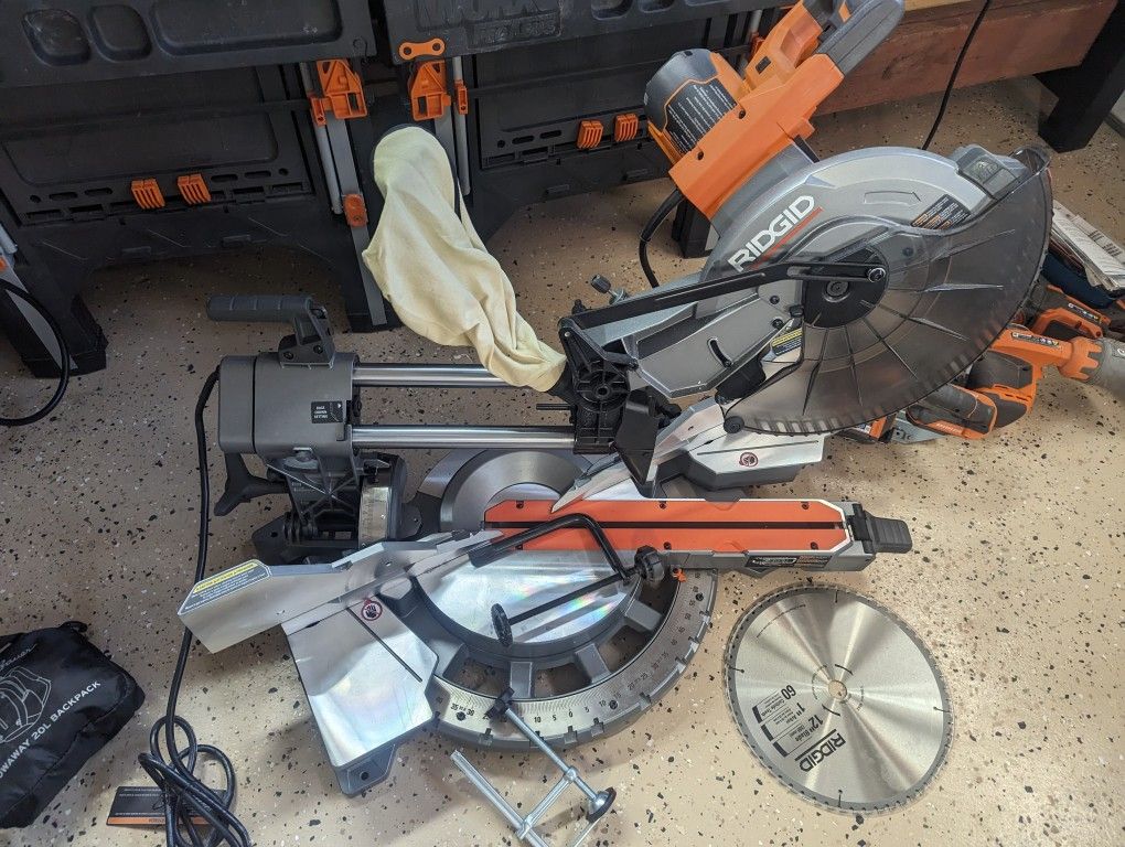 15 Amp Corded 12 in. Dual Bevel Sliding Miter Saw with 70 Deg. Miter ...