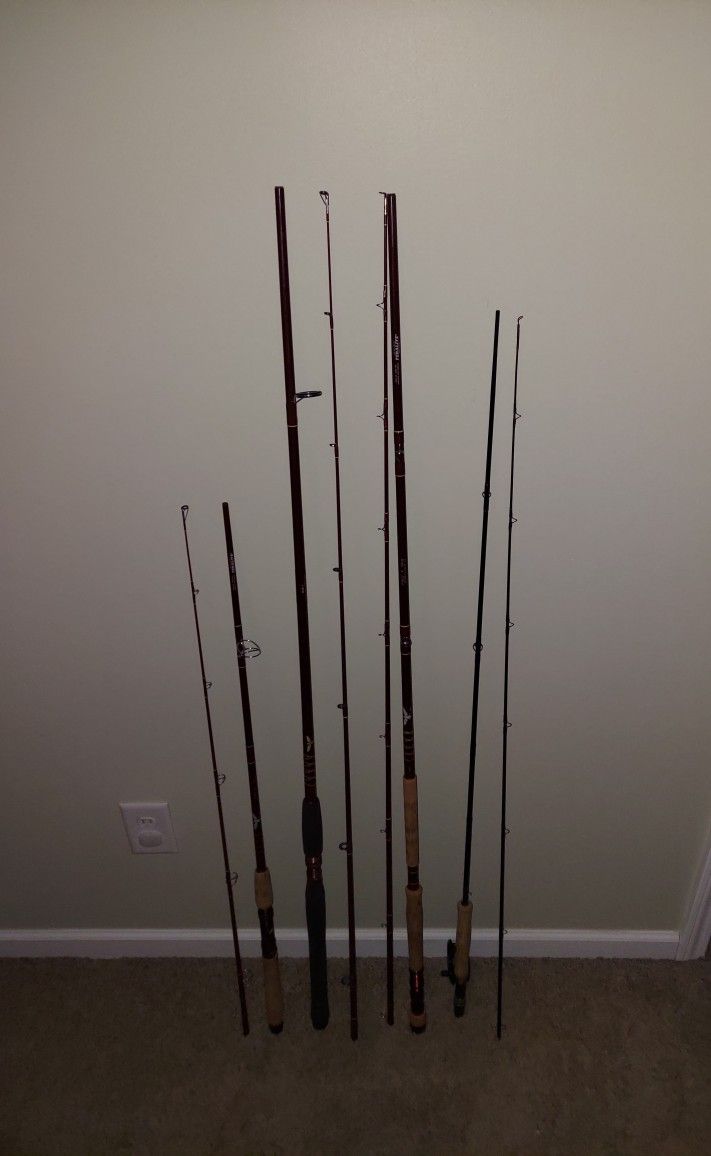 4 Fly Rods In Ex Condition 
