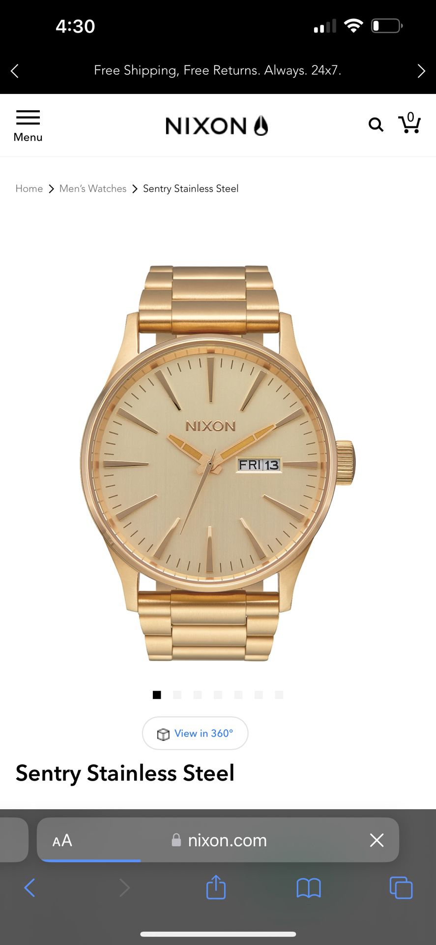 Nixon Gold Watch