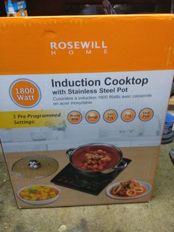 Hot Plate cooktop with pot