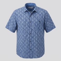 Tommy Bahama 100% Silk Agave Tiles/Ocean Deep Button Camp Shirt Mens XXL BLUE