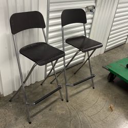 IKEA Folding Barstool - “Franklin” Black - Pair