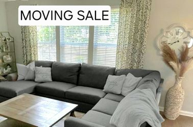 Gray Sectional Couch Sofa