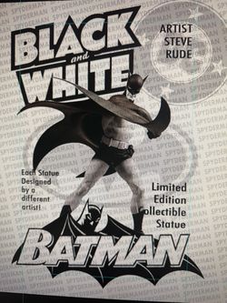 Batman black and white statue Steve rude