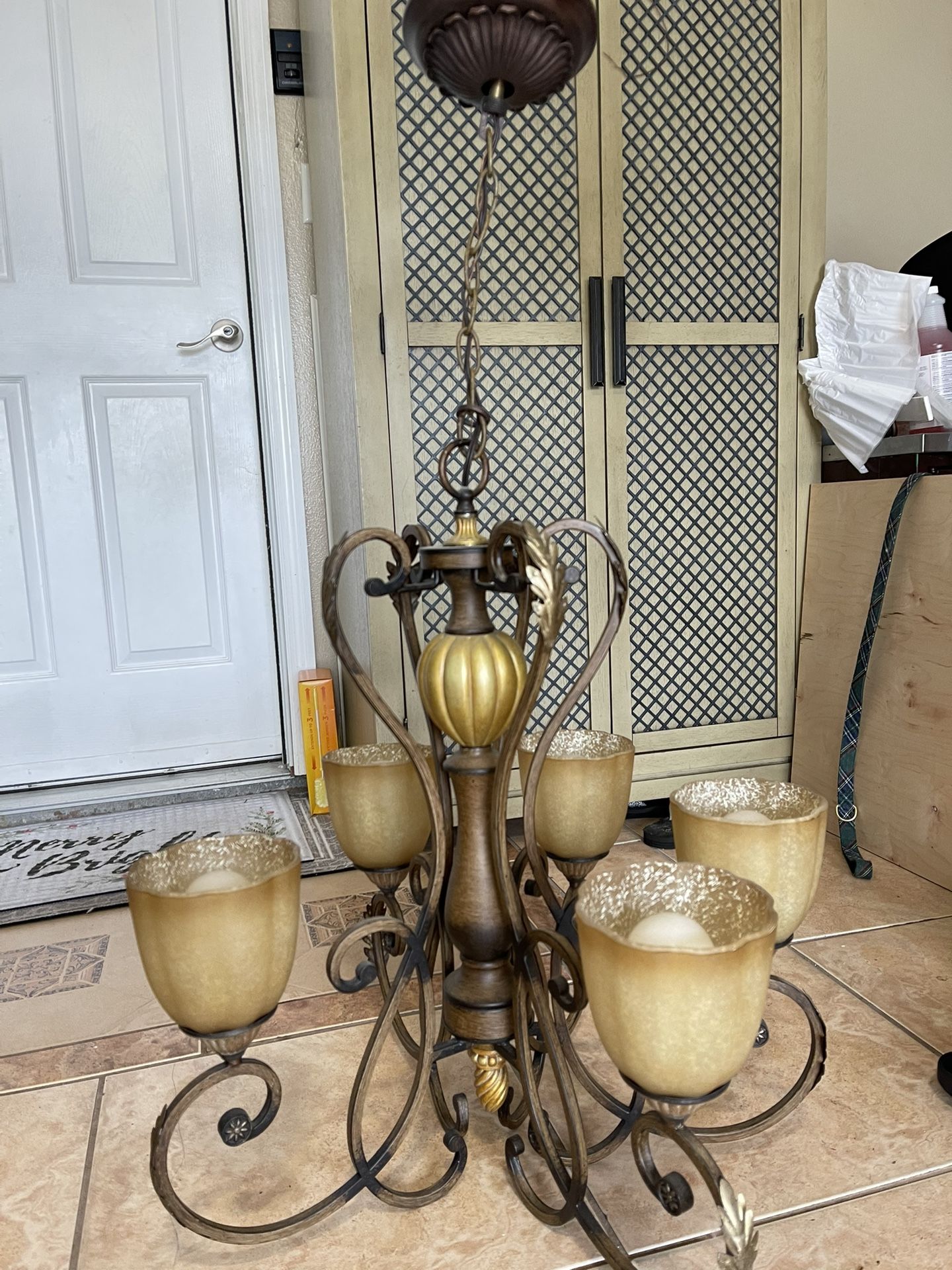 5 Light Antique Lamp
