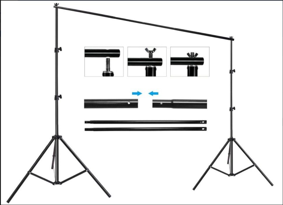 HYJ-INC HYJ-1010 8x8ft Adjustable Photo Backdrop Stand Kit with Carry Bag!!!!