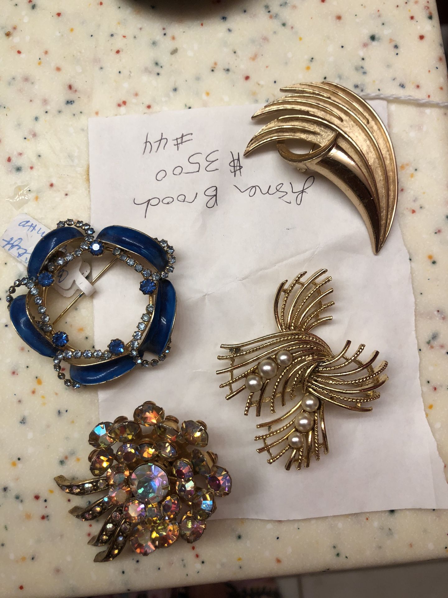 Selini Trifari Castle Cliff Lisner Brooches Lot