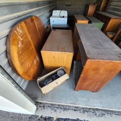 Abandoned Storage Unit Lot - Solid Wood Furniture, Dressers, Cabinets, Washer/Dryer