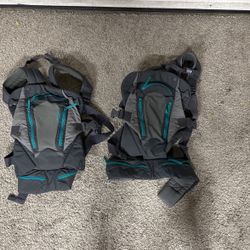 Two Baby Carriers. Kangaroo Bag. 