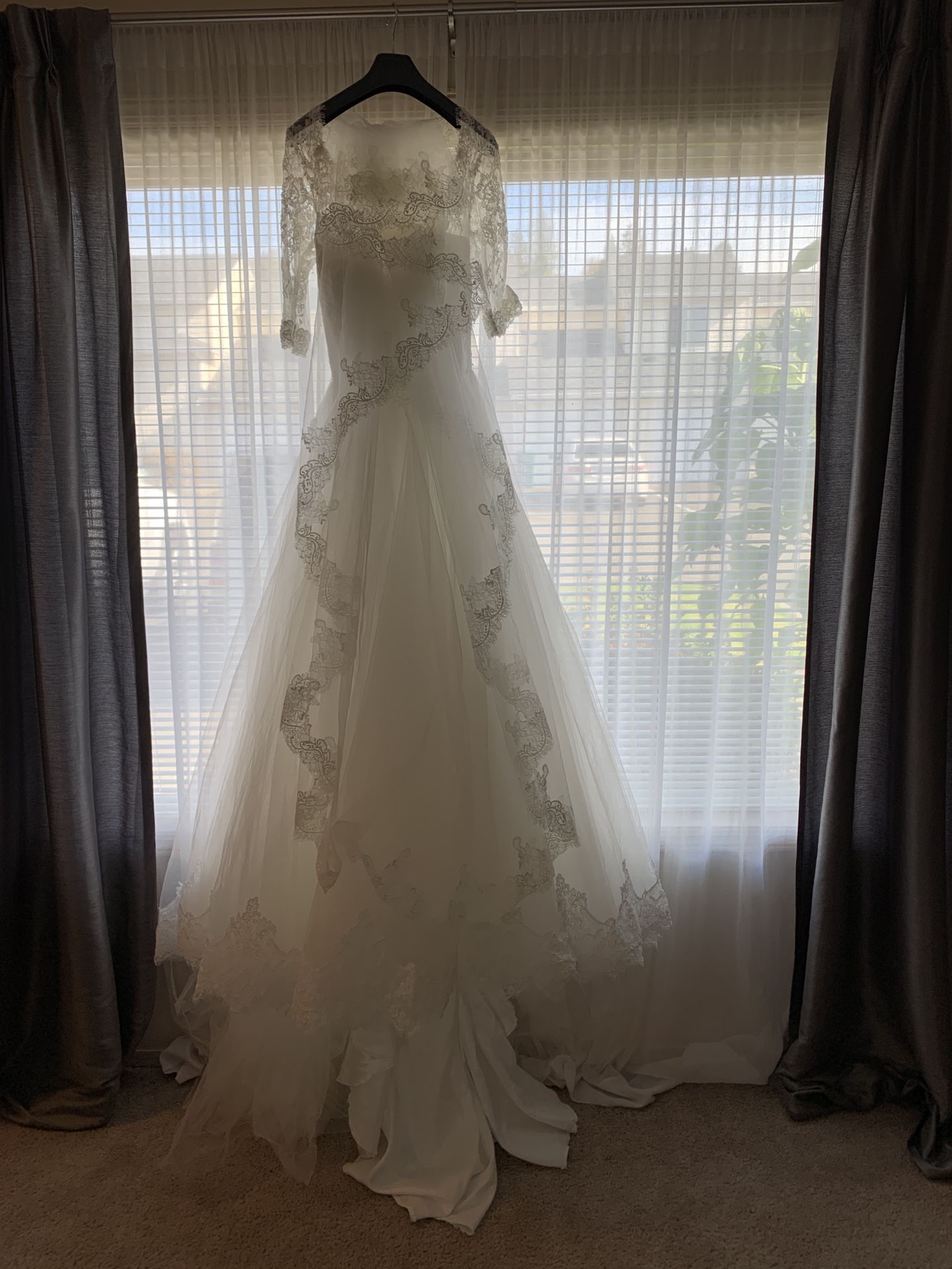 Wedding dress and vail