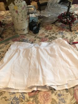 White Skort,  White Bathing Suit Bottom 