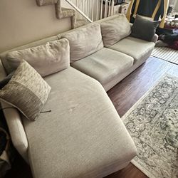 Gray West Elm Sectional Couch