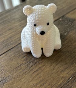 3D Printed Polar Bear Knitted Polar Bear