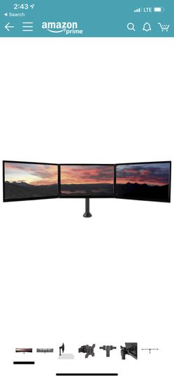 Triple Arm Desk Mount - Brand New