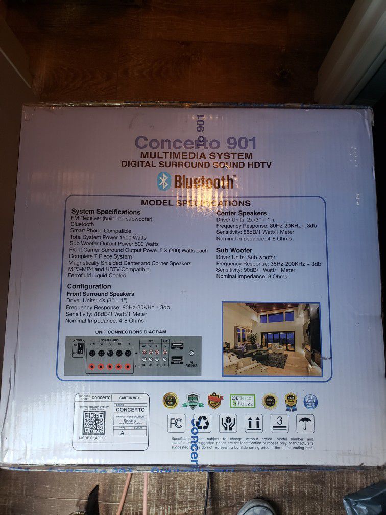 Concerto Bluetooth  Home Theater System 