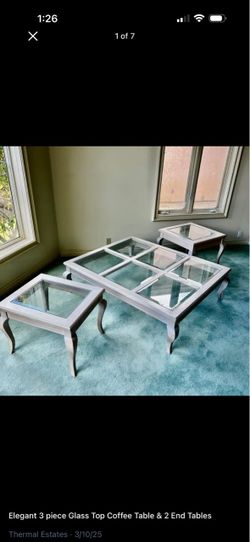 Elegant Coffee Table with 2 end tables .