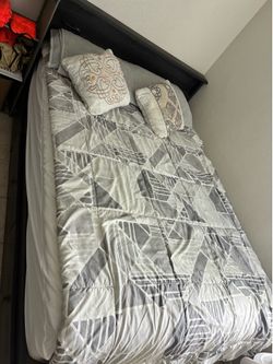 Full bed frame with mattress